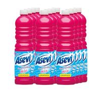 Asevi Concentrated Floor Cleaner Liquid, Hard Floor Cleaner, Laminate, Multipack of 12 X 1L (Mio)