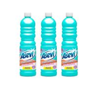 Asevi Concentrated Floor Cleaner Liquid pH Neutral - Effective Formula for Laminate, Stone and Delicate Surfaces - Long-Lasting Freshness - Multipack 3 x 1L Bottles