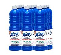 Asevi Disinfectant Cleaning Liquid - Floor and Surface Cleaner - Strong Formula for Floors, Tiles, Surfaces and Household Protection - Multipack 12 x 1L Bottles