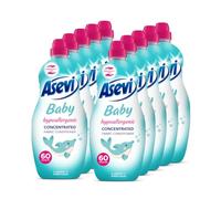 Asevi Fabric Conditioner, Laundry Conditioner, Liquid Fabric Conditioner, 60 Washes, Multipack of 10 X 1380ML (Baby)