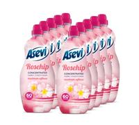 Asevi Fabric Conditioner, Laundry Conditioner, Liquid Fabric Conditioner, 60 Washes, Rosehip, Multipack of 10 X 1380ML
