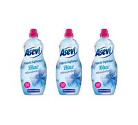 Asevi Fabric Softener Blue Intense Freshness 60 Washes 1380Ml - Intense Freshness, Concentrated - Pack Of 3