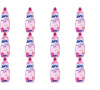 Asevi Fabric Softener, Laundry Conditioner, Liquid Fabric Softener, 1.5L, 60 Washes, Pink (Pack Of 12)