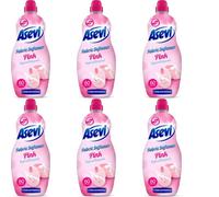 Asevi Fabric Softener, Laundry Conditioner, Liquid Fabric Softener, 1.5L, 60 Washes, Pink (Pack Of 6)