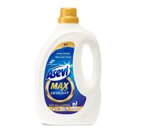 Asevi Max, Hypoallergenic Bio Laundry Detergent, Concentrated Liquid Laundry Cleanser, Bright, 2500ml, 50 Washes