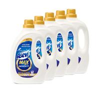 Asevi Max, Hypoallergenic Bio Laundry Detergent, Concentrated Liquid Washing Cleanser, Bright, 50 Washes, Multipack of 5 X 2500ml