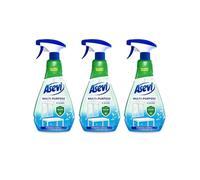 Asevi Multi-Purpose & Glass Cleaner Spray - Streak-Free Finish for Windows & Surfaces - Multipack 3 x 750 ml