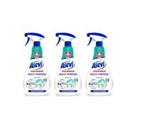 Asevi Multipurpose Disinfectant Cleaning Spray - Antibacterial & Bleach-Free Multi-Surface Cleaner - Fresh Fragance - Multipack 3 x 750 ml