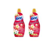 Asevi Sensations Passion Fabric Conditioner - Fruity & Floral Concentrated Softener - Long-Lasting Scent & Softness - 60 Washes in 1320 ml (Pack of 2) (Passion)