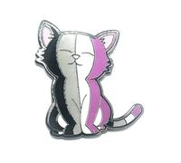 Asexual Aces Kitty Cat Pride Flag Metal Enamel Pin Badge