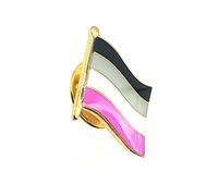 Asexual Aces Metal Enamel Pride Flag Pin Badge