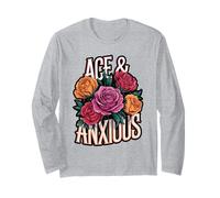 Asexual and Anxious Butterflies and Roses Long Sleeve T-Shirt