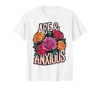 Asexual and Anxious Butterflies and Roses T-Shirt