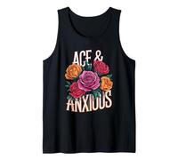 Asexual and Anxious Butterflies and Roses Tank Top