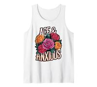 Asexual and Anxious Butterflies and Roses Tank Top