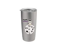 Asexual Astronaut On Moon Ace Pride Flag Stainless Steel Insulated Tumbler