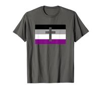 Asexual Christian Cross Pride Flag Shirt For Men Women Gift T-Shirt