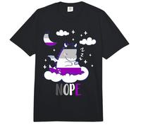 Asexual Cute Dragon Nope Ace Sleep Night LGBQA Asexuality Comfort Colors Adult Heavyweight T-Shirt