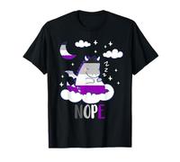 Asexual Cute Dragon Nope Ace Sleep Night LGBQA Asexuality T-Shirt