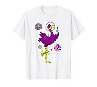 Asexual Flamingo in Space Asexual Pride Value Graphic T-Shirt