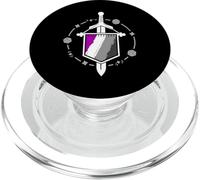 Asexual Gaymer Geek Pride Asex Gamer LGBT Sword Shield PopSockets PopGrip for MagSafe