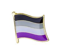 Asexual Pride Flag Enamel Lapel Pin - 1.9 x 1.6 cm Metal Pin Badge - LGBTQ+ Pride Accessory for Jackets, Backpacks, Hats, and More