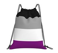 Asexual Pride Flag Unisex Drawstring Bag Waterproof Swimming Bag Large Drawstring Backpack For Yoga Travel Sports
