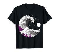 Asexual Pride LGBTQ+ Ace Flag Japanese Great Wave T-Shirt