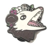 Asexual Pride Possum in Flower Crown Screams in Gay | Trash Opossum Enamel Pin for Subtle Ace Pride | LGBTQ Pin Gray Ace Demisexual, S, enamel Zinc, no gemstone