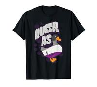 Asexual Queer as Duck, LGBT Gay Demisexual Ace Pride Flag T-Shirt