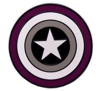 Asexual Star Shield LGBTQ Pride Rainbow Flag Colors Circle 1.4" Enamel Pin Badge, 1.4 Inches, Enamel, enamel