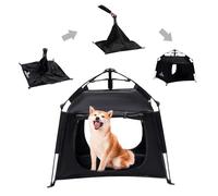 ASFANES Outdoor Waterproof Pet Automatic Camping Tent, Pop up Cave Bed for Indoor Cats and Small Dogs, Portable Cat House Dog House, Black.