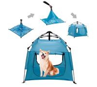 ASFANES Outdoor Waterproof Pet Automatic Camping Tent, Pop up Cave Bed for Indoor Cats and Small Dogs, Portable Cat House Dog House, Sky Blue.