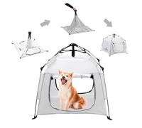 ASFANES Outdoor Waterproof Pet Automatic Camping Tent, Pop up Cave Bed for Indoor Cats and Small Dogs, Portable Cat House Dog House, White.