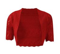 asfashion online S/S Crochet Shrug HT5A/ Red S/M (1.96)