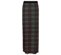 asfashion online Women Gypsy Maxi Skirt Ladies Elastic Waist Long Summer Maxi Skirt (Green Tartan UK 12-14)