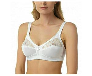 asfashion online Womens Non Wired Firm Control Soft Cup Bra Floral Lace Brassieres Non Padded Underwear Bra