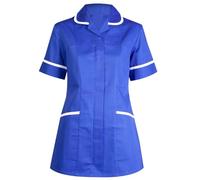asfashion online Womens Short Sleeve Scrub Tunic Top Ladies Office Uniform Top V Neck Nursing Top (Royal Blue 6X-Large)