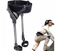 Asfgchh Adjustable Gait Rehabilitation Walking Aid - Hemiplegia Trainer with Strength, Exoskeleton Leg Support for Stroke Recovery, Hemiplegia, Elderly Mobility Training Bothleg-L