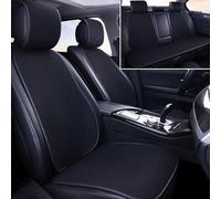 Asfgchh Linen Car Seat Covers for Cars for Toyota Hilux (AN120/AN130) 8.Gen 2015-2024, Universal Front and Back Seat Protector, Soft & Breathable Non-Slip Auto Accessories Durable, Black