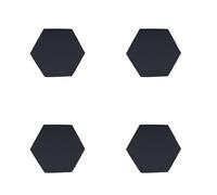 Asfgchh Pile Stepping Stones, 4 Pack Non-Slip Plastic Square Easy to Install on Outdoor Paths, Decorative Stones for Walkway, Yard(Black,A)