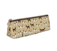 ASFgda Cartoon Beagle Dogs Print Triangle Pencil Case,Zippered Pen Pouch for Stationery,Makeup,School,Office & Travel