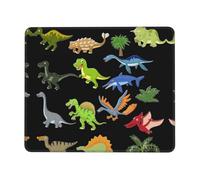 ASFgda Cartoon Dinosaur Images Print Mouse Pad With Stitched Edge,Comfortable Mouse Pad With Non-Slip Rubber Base For Computer/Cafe/Home/Office