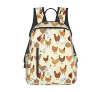 ASFgda Casual A Brood Of Chickens Print Backpack For Men And Women,Durable,Lightweight Travel Back Pack,Ergonomic Shoulder Straps