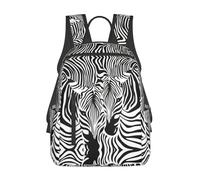 ASFgda Casual Abstract Animal Zebra Print Backpack For Men And Women,Durable,Lightweight Travel Back Pack,Ergonomic Shoulder Straps