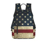 ASFgda Casual American Flag Print Backpack For Men And Women,Durable,Lightweight Travel Back Pack,Ergonomic Shoulder Straps