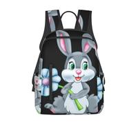 ASFgda Casual Fun Easter Rabbit Print Backpack For Men And Women,Durable,Lightweight Travel Back Pack,Ergonomic Shoulder Straps