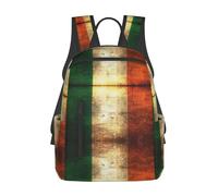 ASFgda Casual Irish Flag Print Backpack For Men And Women,Durable,Lightweight Travel Back Pack,Ergonomic Shoulder Straps