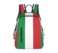 ASFgda Casual Italy Flag Print Backpack For Men And Women,Durable,Lightweight Travel Back Pack,Ergonomic Shoulder Straps