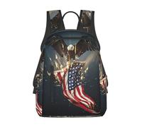 ASFgda Casual North American Bald Eagle Print Backpack For Men And Women,Durable,Lightweight Travel Back Pack,Ergonomic Shoulder Straps